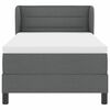 vidaXL Boxspringbett mit Matratze Dunkelgrau 90 x 190 cm Stoff