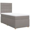 vidaXL Boxspringbett mit Matratze Taupe 80x200 cm Stoff