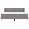 vidaXL Boxspringbett mit Matratze Taupe 200 x 180 cm Polyester
