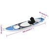 vidaXL SUP-Board-Set Aufblasbar Marineblau 360x81x10 cm