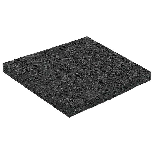 vidaXL Gummigranulat-Patiopad Schwarz 9 x 9 x 0,6 cm Gummi