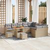 vidaXL Gartensofa-set 12 pcs Beige Poly-Rattan