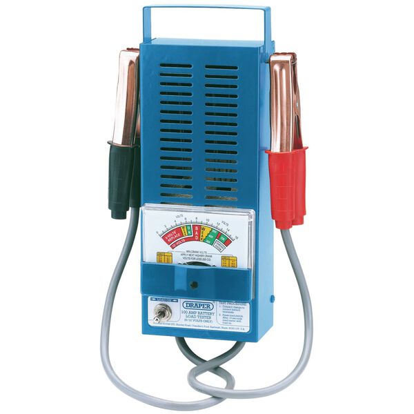 Draper Tools Batterietester 100 Amp Blau