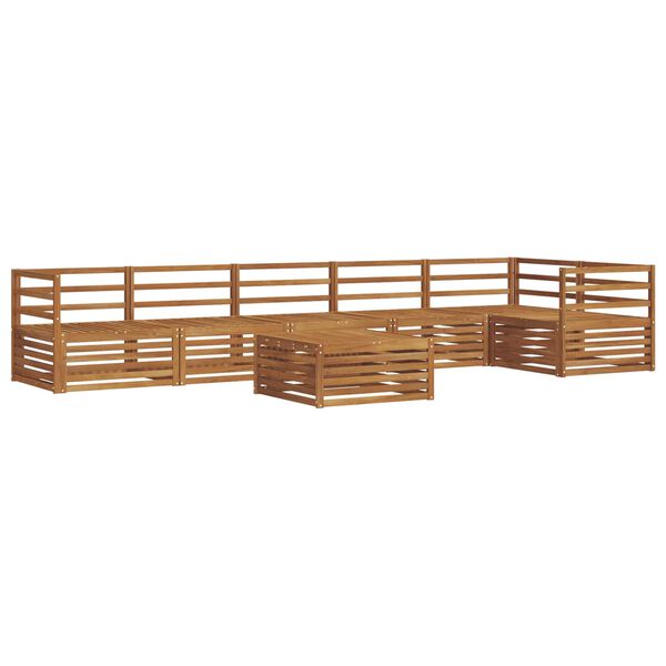 vidaXL Outdoor-Sofagarnitur 7 pcs Natur Massivholz Akazie