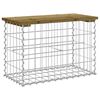 vidaXL Gartenbank aus Gabionen 63x31,5x42 cm Kiefernholz Impr&auml;gniert
