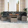 vidaXL Garten-Sofa-Set 8 pcs Grau Poly-Rattan