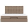 vidaXL Ottoman-Bett mit Matratze Cappuccino-Braun 180x200cm Kunstleder