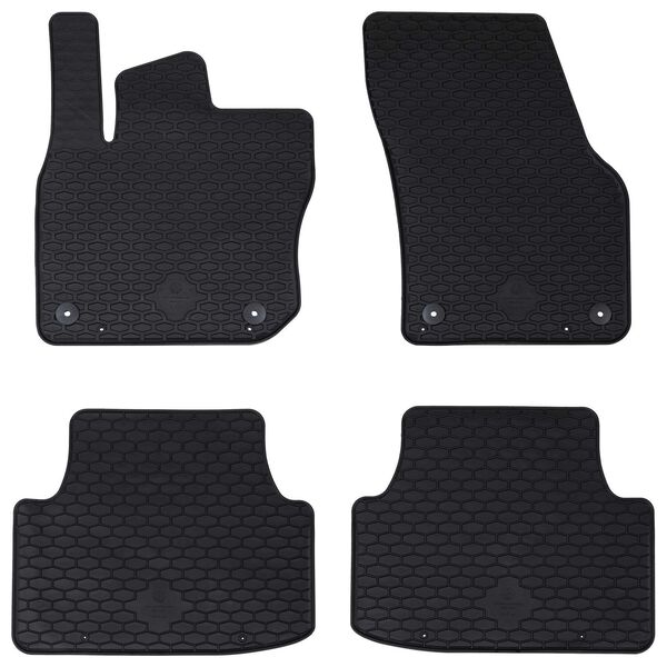 vidaXL Autofu&szlig;matte 4 pcs Schwarz VW TIGUAN TDI Gummi