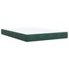 vidaXL Boxspringbett mit Matratze Dunkelgr&uuml;n 160x200 cm Samt