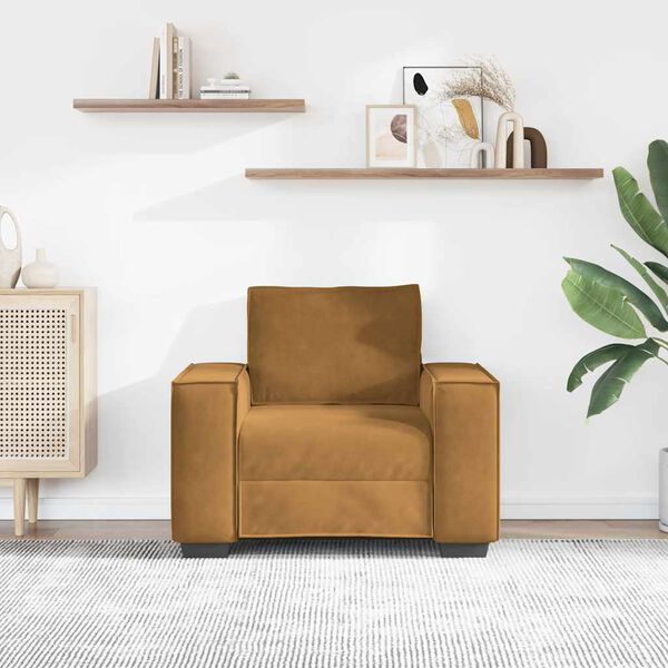 vidaXL Sessel Braun 100x78x84 cm Samt