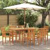 vidaXL Garten Essgruppe 7 pcs Braun Massivholz Teak