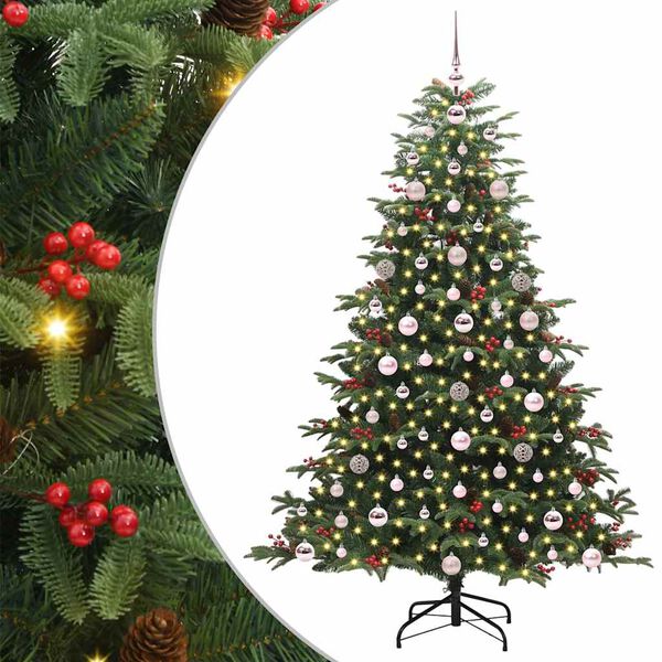vidaXL K&uuml;nstlicher Weihnachtsbaum mit 300 LEDs mit St&auml;nder Gr&uuml;n 180 cm