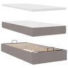 vidaXL Ottoman-Bett mit Matratze & LEDs Taupe 80x200 cm Stoff