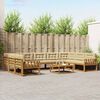 vidaXL Outdoor-Sofagarnitur mit Kissen 10 pcs Natur und Beige