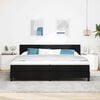 vidaXL Boxspringbett mit Matratze Schwarz 200 x 200 cm Stoff