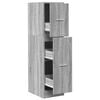 vidaXL Apothekerschrank Grau Sonoma 30x41x118 cm Holzwerkstoff