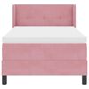 vidaXL Boxspringbett mit Matratze Rosa 200 x 80 cm Polyester