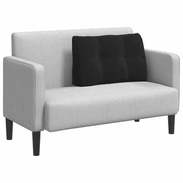 vidaXL R&uuml;cken Kissen Schwarz 80 x 24 x 50 cm Samt