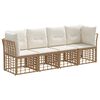 vidaXL Outdoor-Sofagarnitur Natur Polyester