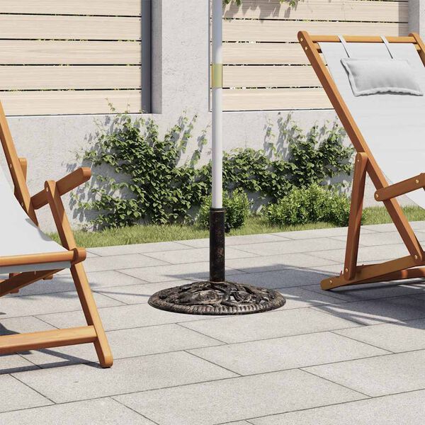 vidaXL Sonnenschirmständer Bronze 12 kg 48 cm Gusseisen