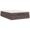 vidaXL Ottoman-Bett mit Matratze Dunkelbraun 140x190 cm Stoff