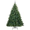 vidaXL K&uuml;nstlicher Weihnachtsbaum mit 300 LEDs Gr&uuml;n 240 cm PE und PVC