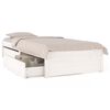 vidaXL Bett mit Schubladen Wei&szlig; 75x190 cm
