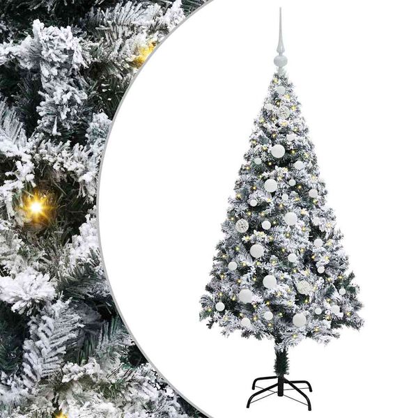 vidaXL Künstlicher Weihnachtsbaum mit 150 LEDs mit Ständer Grün 150 cm