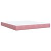 vidaXL Boxspringbett mit Matratze Rosa 180x200 cm Samt