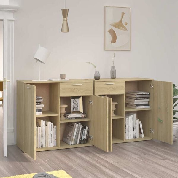 vidaXL Sideboard Sonoma-Eiche 160x36x75 cm Holzwerkstoff