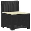 vidaXL 1-Sitzer Garten-Sofa mit Kissen Rattan-Look PP Anthrazit