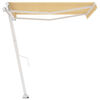 vidaXL Standmarkise Manuell Einziehbar 300x250 cm Gelb/Wei&szlig;