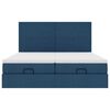 vidaXL Ottoman-Bett mit Matratzen & LEDs Blau 180x200 cm Stoff