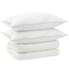 vidaXL Bettdecke und Kissen Set 3 stk. 240x260 cm 4 Jahreszeiten Wolle
