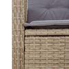 vidaXL 5-tlg. Garten-Essgruppe mit Kissen Beige Poly Rattan