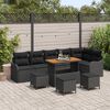 vidaXL Garten-Sofa-Set 10 pcs Schwarz Poly-Rattan