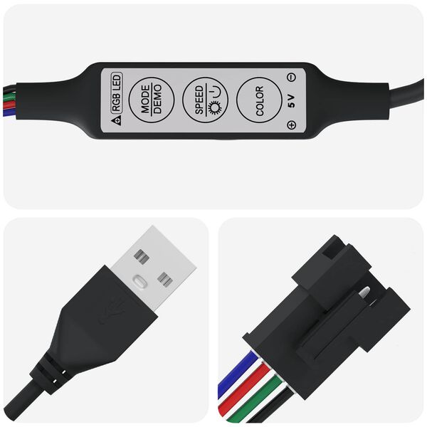 vidaXL LED Streifen 2 pcs Schwarz und Wei&szlig; 1745 mm