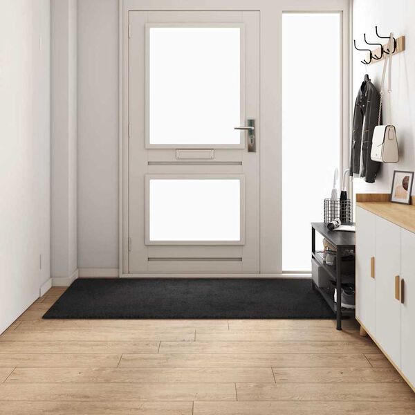 vidaXL Teppichl&auml;ufer Schwarz 100 x 200 cm 100% Polypropylen Tuft