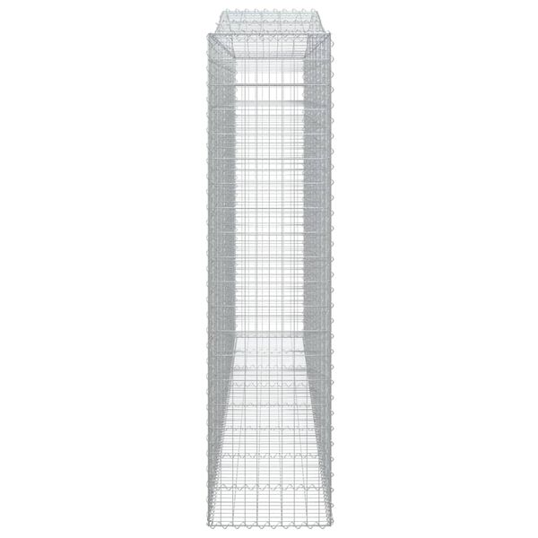 vidaXL Gabione mit Hochbogen 400x50x200/220 cm Verzinktes Eisen