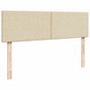 vidaXL Ottoman-Bett mit Matratze Creme 140x190 cm Stoff