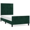 vidaXL Bettgestell ohne Matratze Dunkelgr&uuml;n 120x200 cm Samt