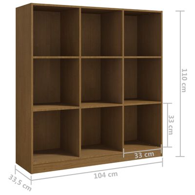 vidaXL Bücherregal/Raumteiler 104x33,5x110 cm Massivholz Kiefer