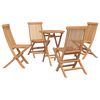 vidaXL Gartenset 5 stk. Braun Massivholz Teak