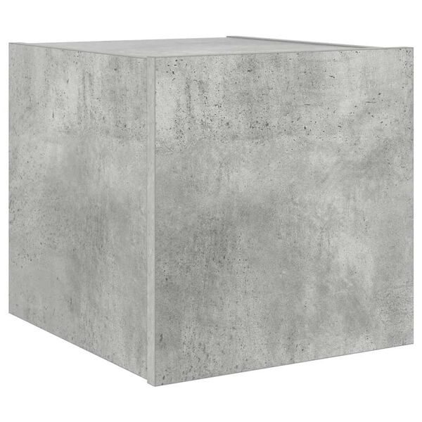 vidaXL TV-Wandschrank mit LED-Leuchten Betongrau 30,5x35x30 cm