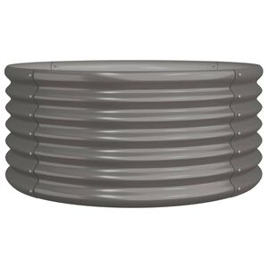 vidaXL Pflanzk&uuml;bel Verzinkter Stahl 80x80x36 cm Grau