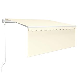 vidaXL Markise Automatisch Einziehbar mit Volant 3x2,5 m Creme