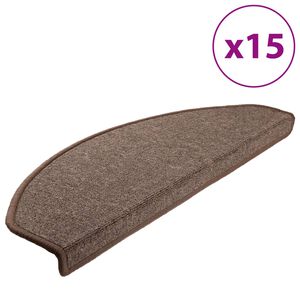 vidaXL Stufenmatten 15 Stk. 65x24x4 cm Kaffeebraun Halbrund Gro&szlig;