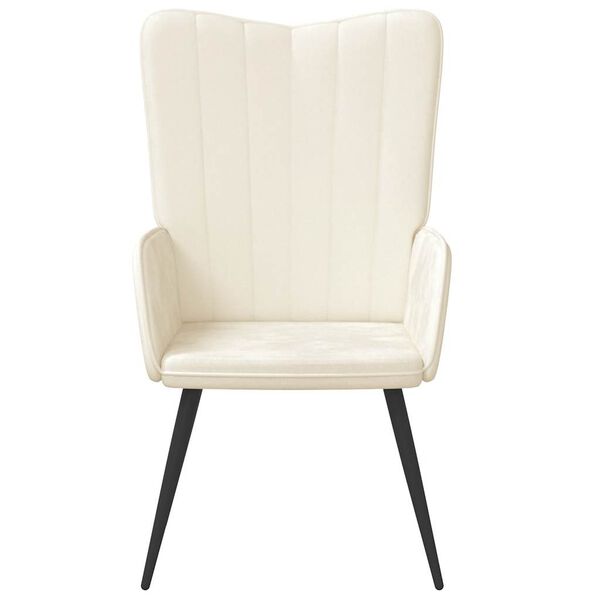 vidaXL Relaxsessel Cremewei&szlig; Samt