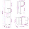vidaXL 3-tlg. Badmöbel-Set Sonoma-Eiche Holzwerkstoff