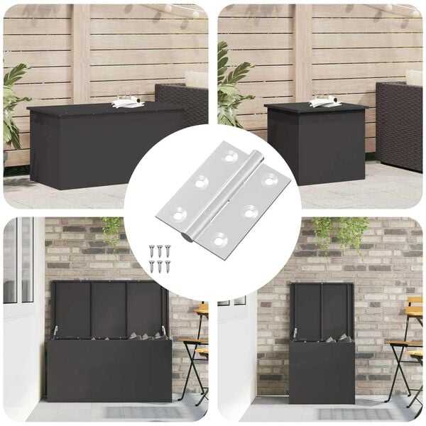 vidaXL Scharnier 12 pcs Silber 50 x 38 x 1,3 mm Stahl